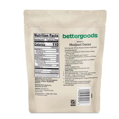 bettergoods Whole Medjool Dates Dried Fruit, 8 oz