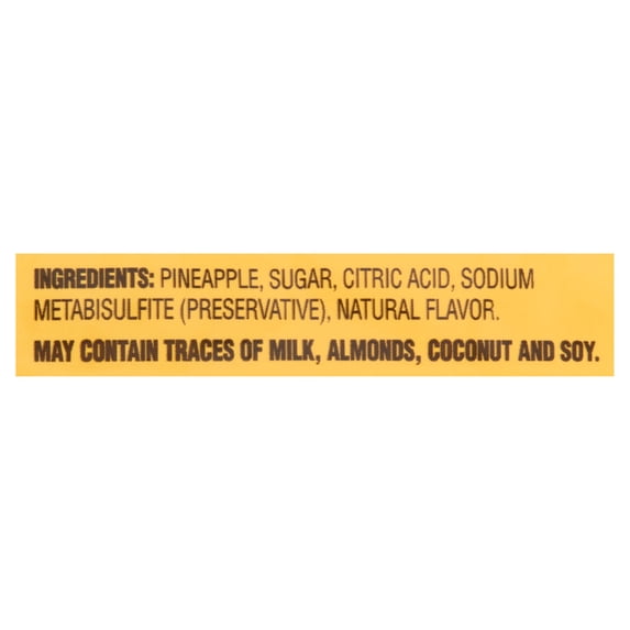 (4 pack) Great Value Sweetened Dried Pineapple, 6 oz